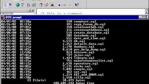 0701 Using SQL batch files