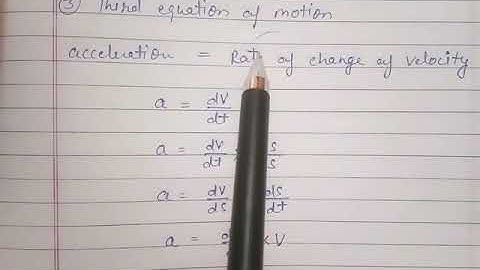 Equation of motion by integration method ( third equation of motion)