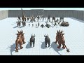 2x HELLHOUND + 2x GORGON VS BOSS AND MINI BOSS Animal revolt Battle Simulator