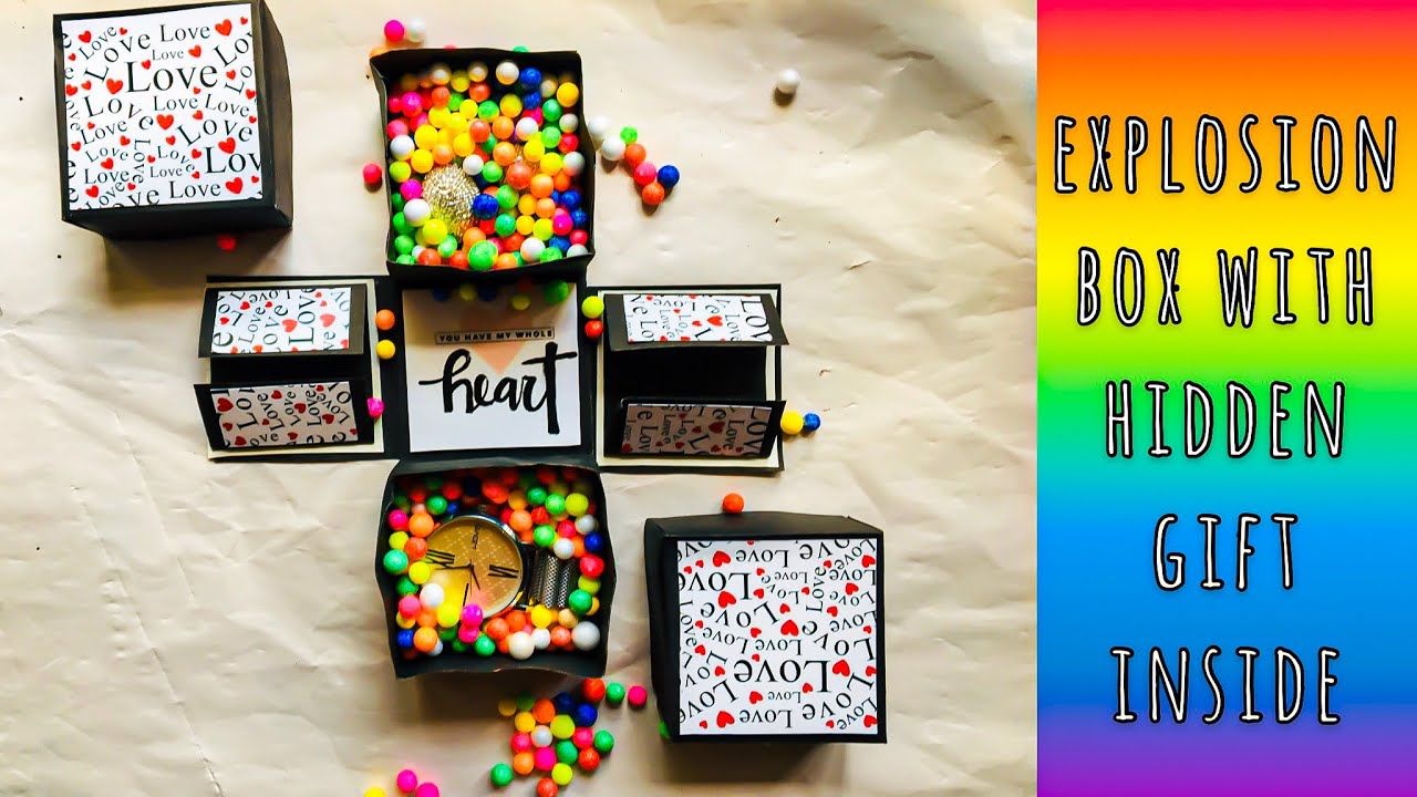 Explosion box with hidden gift inside tutorial  | Gift idea for him/her | Art gossips