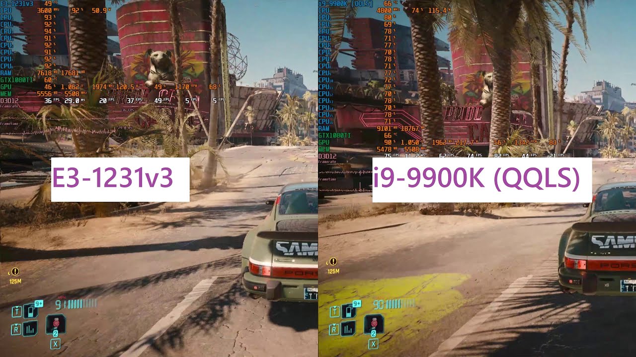 Intel Xeon E3-1231v3 vs. i9-9900K (QQLS) - Tested in 3 games - GTX 