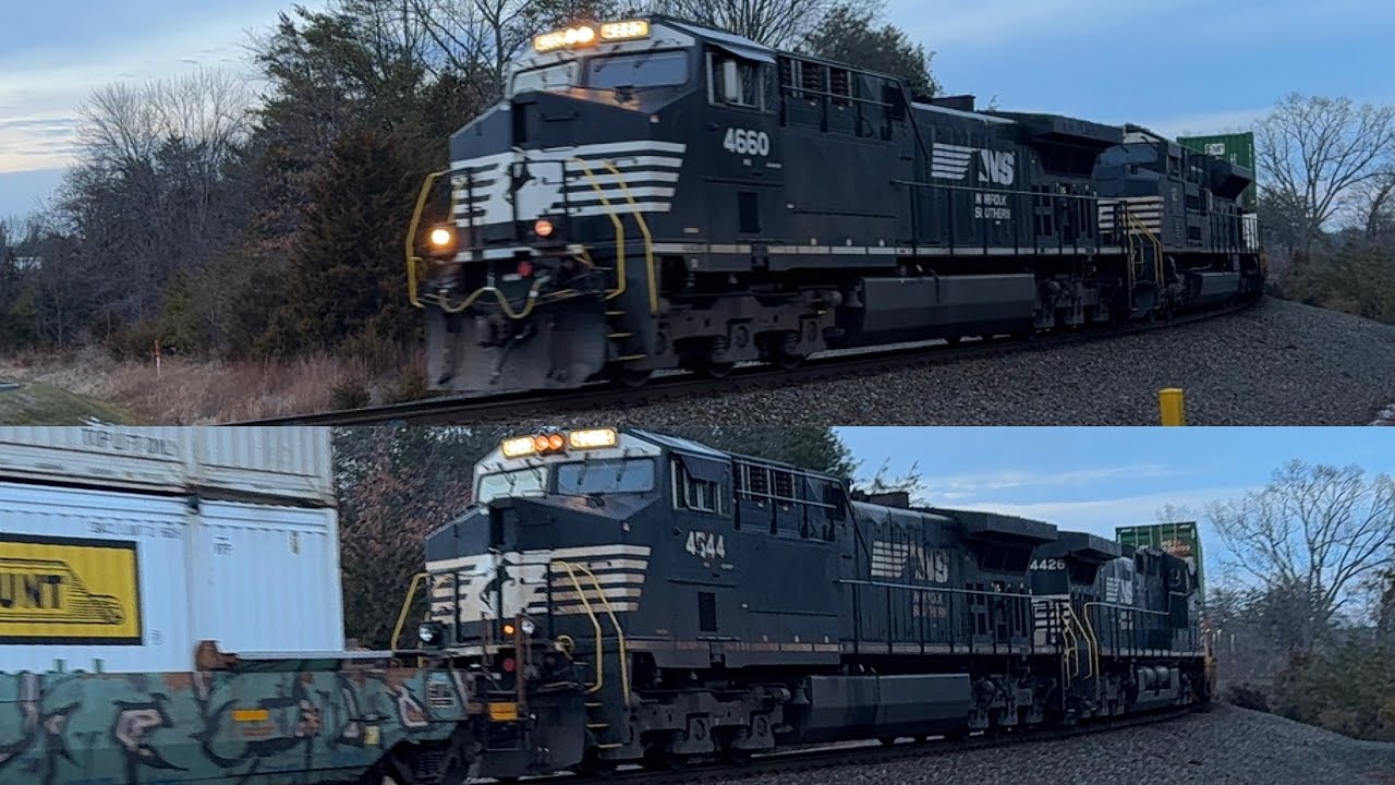 NS 27A highballs through Manassas, Va with double DPUs on 02:17:26