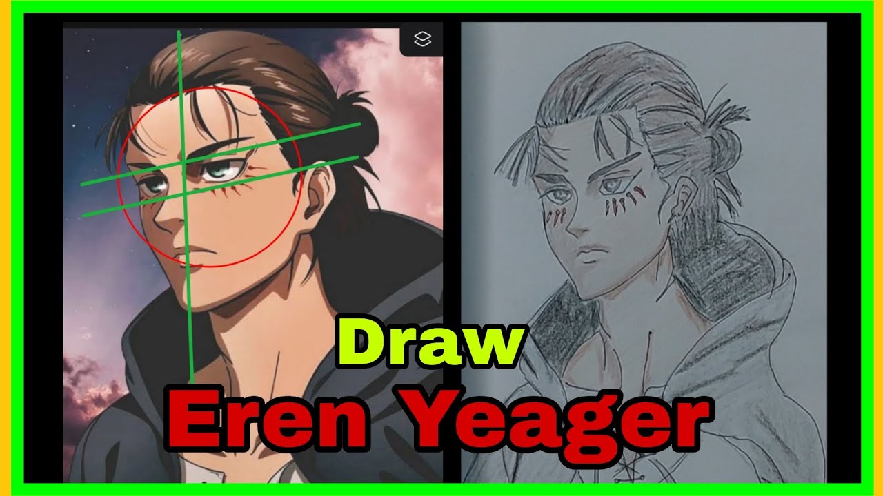 How to draw Eren yeager from attack on Titan 