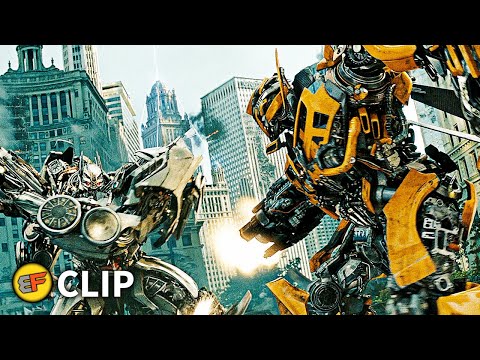 Bumblebee vs Soundwave - Fight Scene | Transformers Dark of the Moon (2011) Movie Clip HD 4K