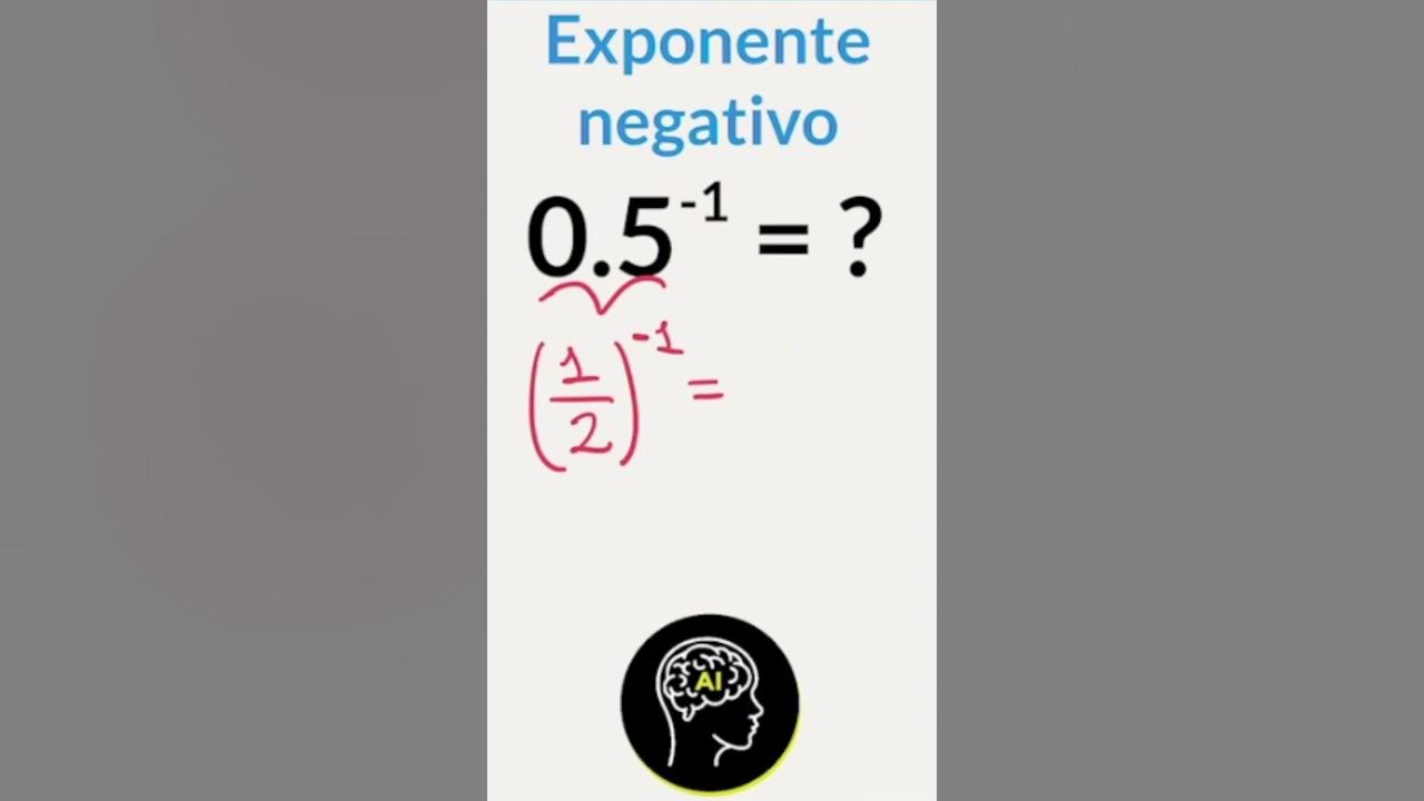 2 Elevado A Menos 1 Cuanto es 0.5 elevado a la menos 1 - YouTube