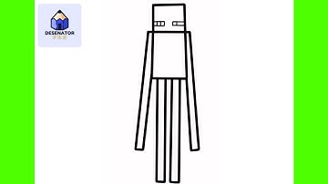 How to Draw Enderman from Minecraft 👾 | Easy Step-by-Step Tutorial for Beginners