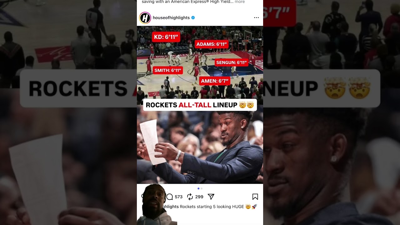 ROCKETS PLAY A TALL LINEUP!!!!