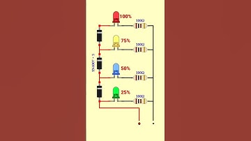 3.7V Battery Level Indicator Circuit Diagram | Easy Circuit #shortsfeed #electrical #shorts #diy