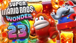 SUPER MARIO BROS. WONDER 🌸 #23: Kreisenden Flammen, Wellengang im Lava-Tunnel & Donut-Abgrund