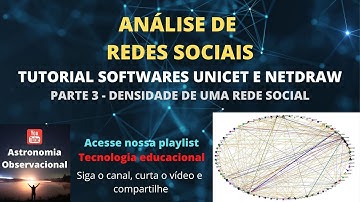 Análise de redes sociais -Tutorial softwares Ucinet e NetDraw - Parte 3 - Densidade de uma rede