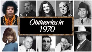 Obituary in 1970: Famous Face We've lost in 1970