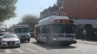 MTA NYCT: 2012 NFI C40LFs #379 #457 on the B70 to Sunset Park departing 8 Av/50 St