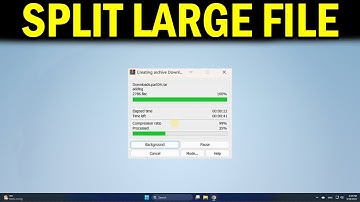 How To Split Large File into Multiple Smaller Files using WinRAR