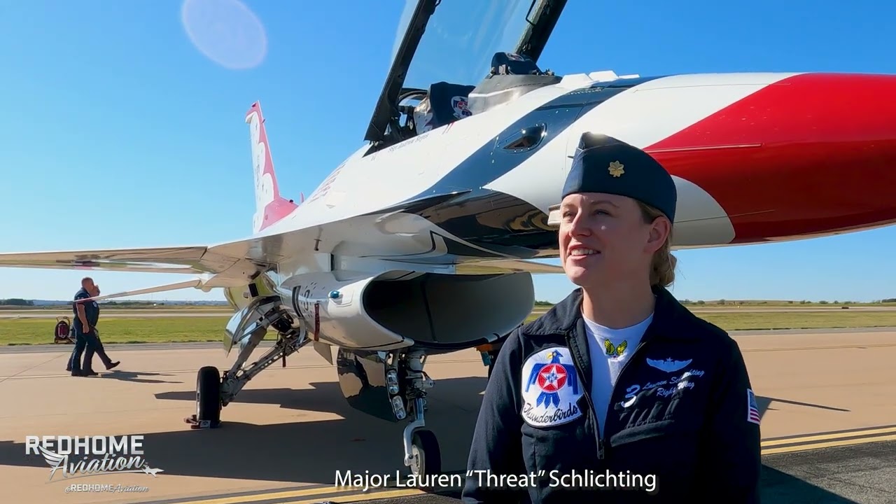 Major Lauren "Threat" Schlichting - Thunderbird 3 - AllianceTexas Aviation Expo