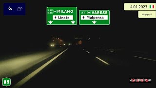 Driving Through Lombardia (Italy) From Como To Milano 4.01.2023 Timelapse X4