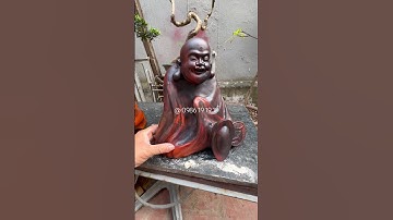 Tượng di lặc chúc phúc gỗ trắc đỏ đen #shortvideo #dogophongthuytienthinh