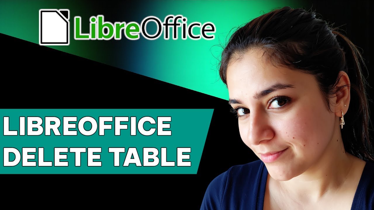 How to Delete a Table in LibreOffice Writer - YouTube