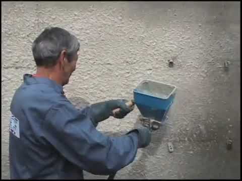 Compulsión Continente 945 Revocadora de mortero manual - YouTube