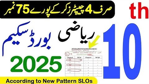 10th Class Math Pairing Scheme 2025 - 10th Class Math Guess Paper 2025 -  Kabir Ali Saeed
