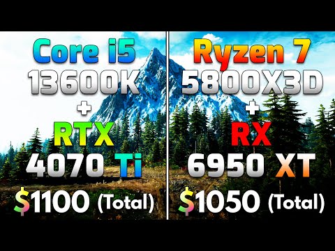 Core i5 13600K + RTX 4070 Ti vs Ryzen 7 5800X3D + RX 6950 XT | PC Gameplay Tested