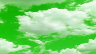 Flying into Clouds  HD Free Animation Green Screen