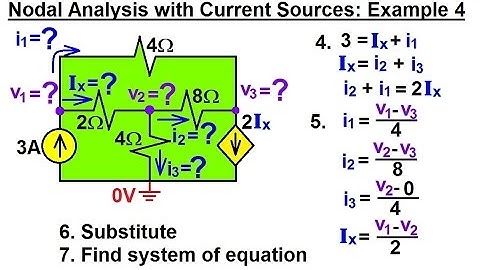 Electrical Engineering: Ch 3: Circuit Analysis  (6 of 37) Nodal Analysis w/ Current Sources: Ex. 4