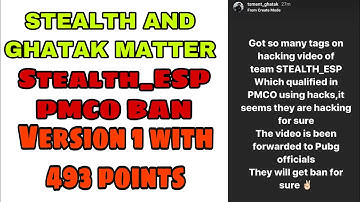 This Team Deserves A Slot In PMCO • STEALTH ESP Using Hacks In PMCO • Ghatak Reaction