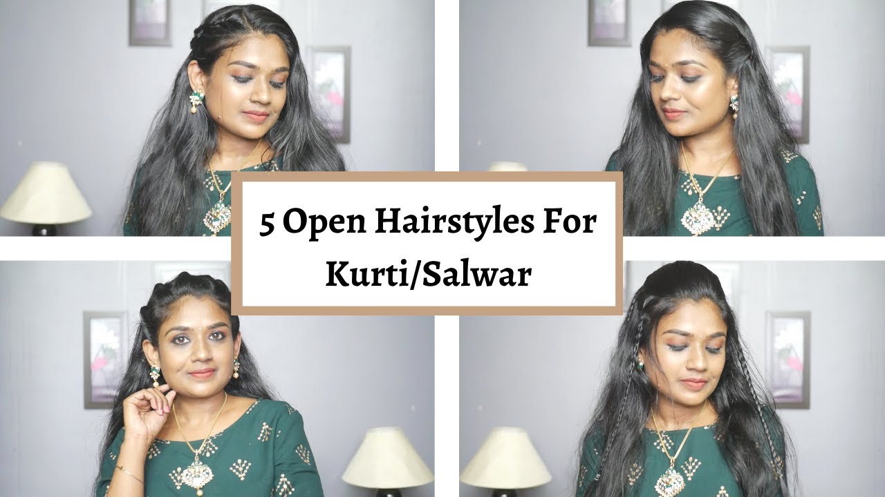 Simple Hairstyle for kurti | Indian hairstyles, Cute curly hairstyles,  Hairstyle