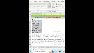 How To Remove Asterisk Characters In Excel?