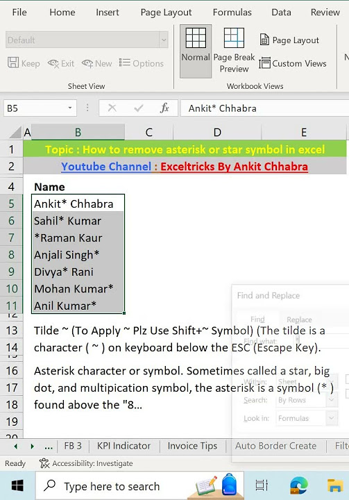 how-to-remove-asterisk-characters-in-excel-youtube