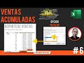 Tabla Dinámica con Ventas Acumuladas | Configuración Campos de valor | &quot;Total en&quot; Fecha