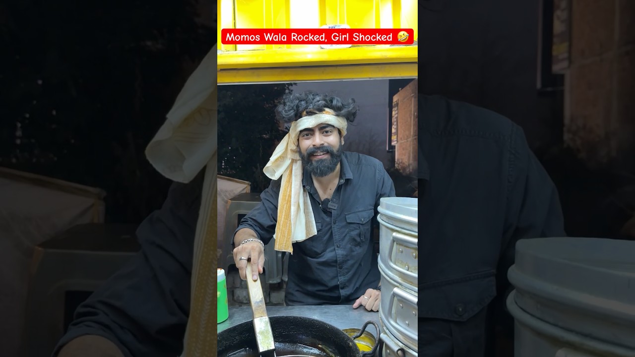 Momos Wala Rocked & Girl Shocked 🤣 #reels #comedy #momoswala #viralmomoswala #teratrigun