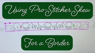 Using Pro-Stitcher Skew For A Border