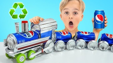 Kids build Recycle Toys and save natural resources
