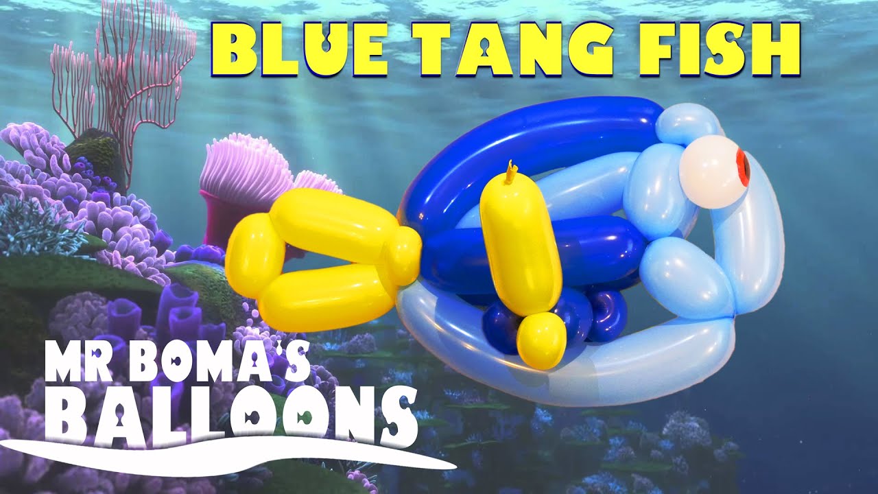 Blue Tang Fish Balloon Animal Tutorial (Balloon Twisting and