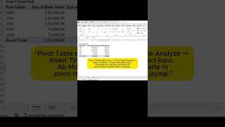 Pivot Table Part 4 | Timeline Filter in Excel 🔥 | Month Wise Report in 1 Click