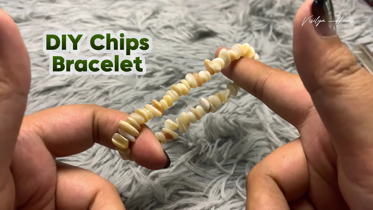 How to Make Crystal Chips Bracelet with Double Elastic Cords • DIY Tutorial
