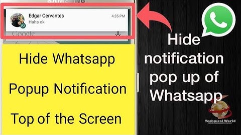 how to turn off popup notification on WhatsApp | how to hide popup notification on WhatsApp