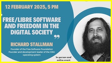 RICHARD STALLMAN 2025-02-12 QA on AI LLM, WOKE, BITCOIN PRIVACY, MONETIZATION, SNOWDEN @ Torino