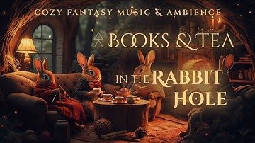Books & Tea Evening in the Rabbit Hole • Cozy Forest Ambience & Quiet Fantasy Music for Calm Reading