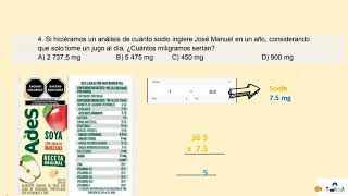 Olimpiada del conocimiento 2024 I 4  Si hiciéramos un análisis de cuánto sodio ingiere José Manuel e