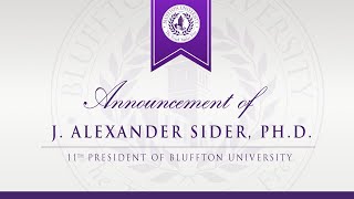 President Alex Sider Announcement