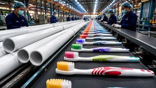 How Millions of Toothbrushes Are Made From Old Plastic Pipes | Full Recycling Factory Process