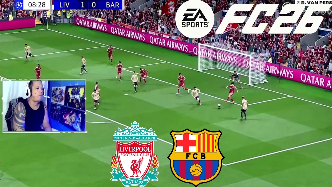 LIVERPOOL X BARCELONA CHAMPIONS LEAGUE Rossi Van Persie MODO CARREIRA GAMEPLAY PARTE 12 EA FC 26