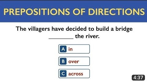 prepositions of Direction/ #grammar  #quiz / #english #grammar #test / @css-pms