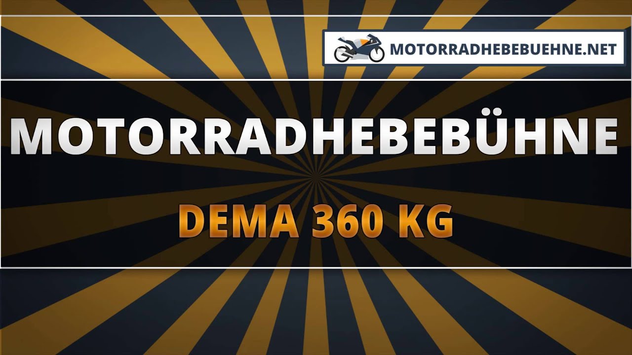 Motorradhebebühne Dema 360 Kg - YouTube