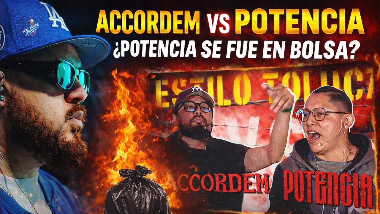 POTENCIA VS ACCORDEM ESTILO TOLUCA POTENCIA SE BURLA DEL BATTLRAP Y ACCORDEM HACE FREESTYLE 🔥🇲🇽