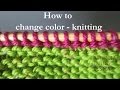 How to change color knitting