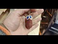 Johan larsby turns a little wooden bird on the electric lathe