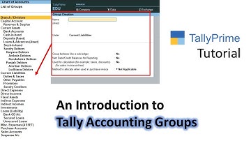 How To Create and Manage Accounting Groups in Tally Prime - Lesson 13